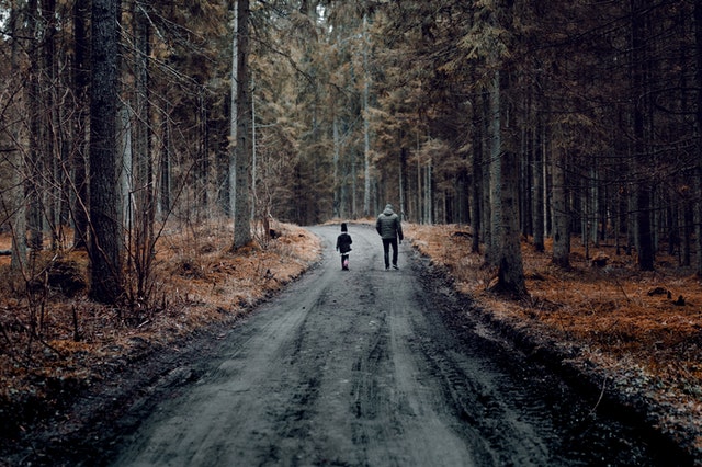 father child walk
