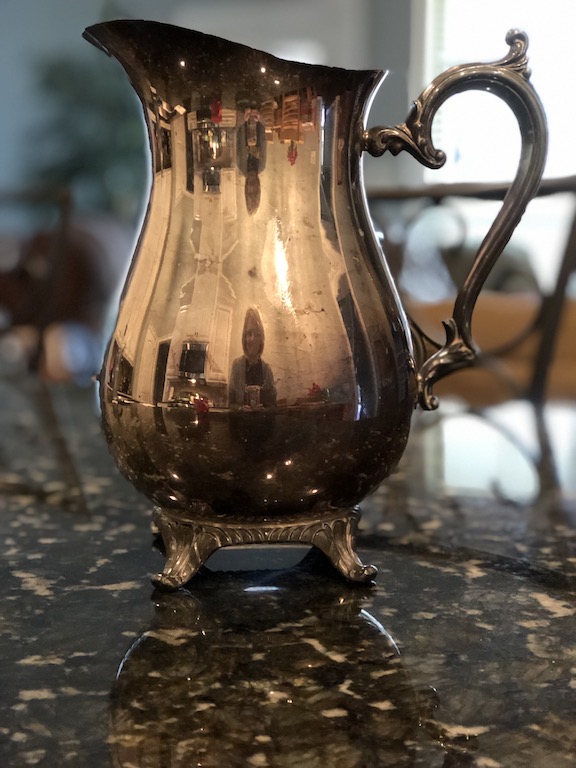 silver pitcher