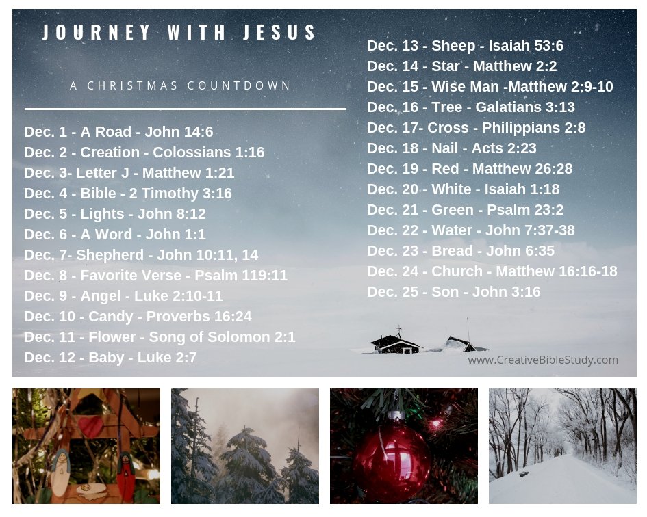 25 days to Christmas countdown Bible verse  devotions