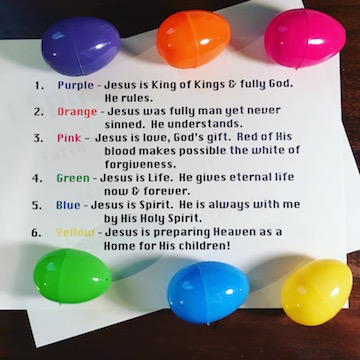 Easter object lesson - colors