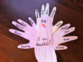 hands & feet turkey craft